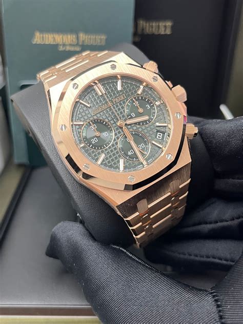 audemars piguet gold green|audemars piguet 41mm rose gold.